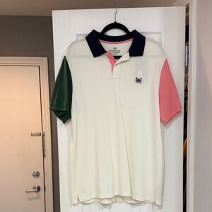 Vineyard Vines Navy, Pink, Green, and White Polo Shirt - Kentucky Derby Edition